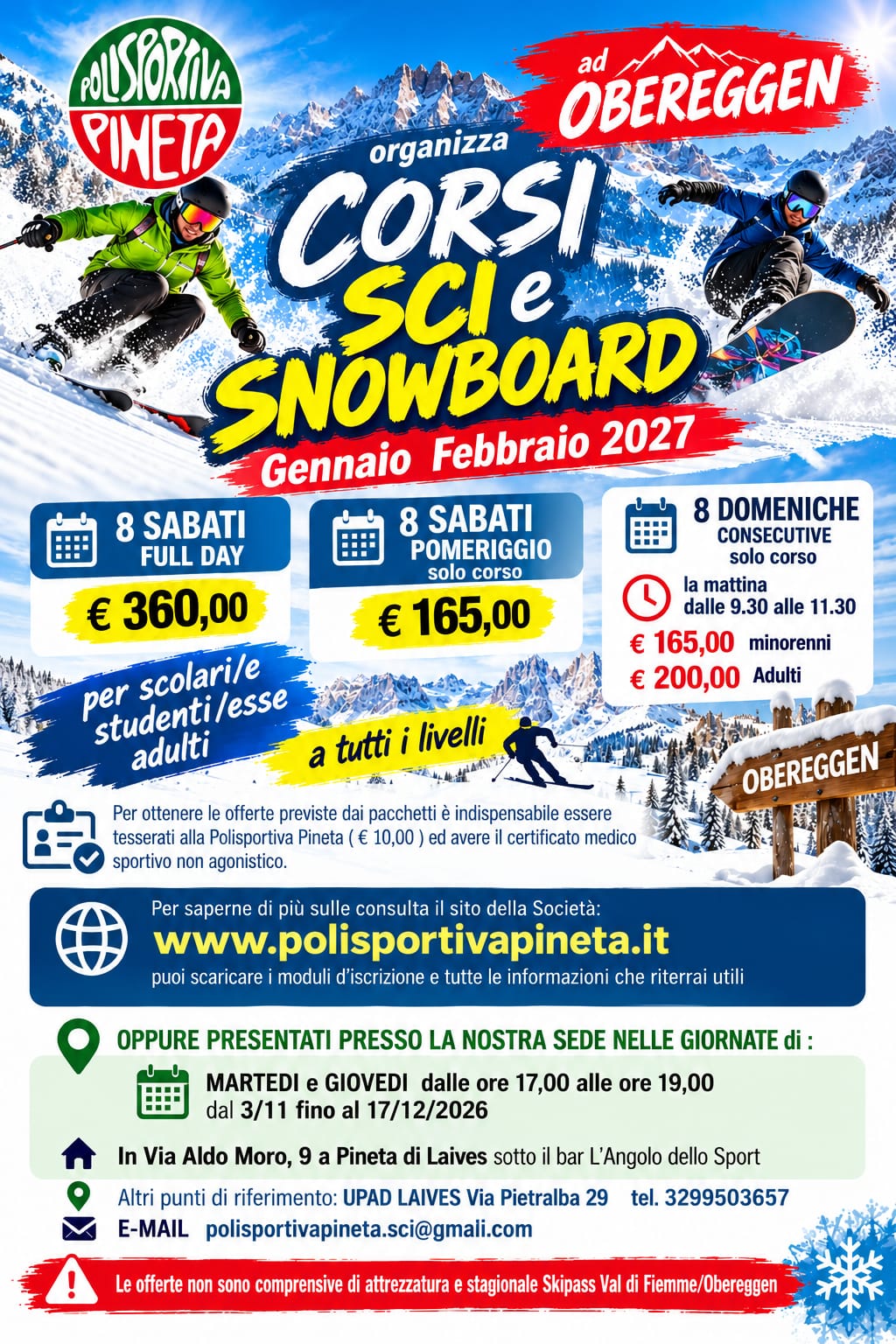 Corsi di sci 2027